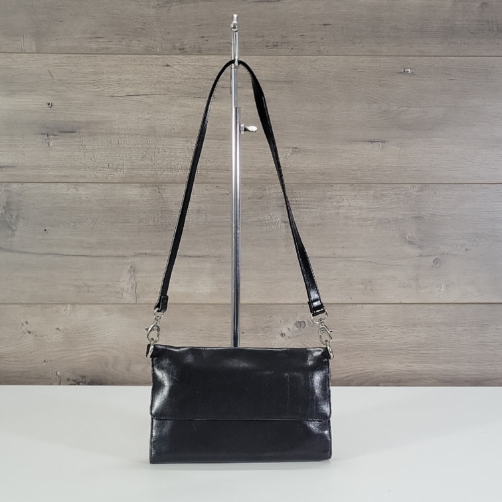 Hobo International Classic Black Leather Shoulder Bag